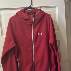 Oakley Red Zip-Up Hoodie